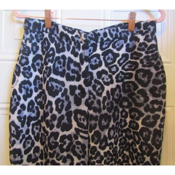 Alberto Audenino Flare Leg Pants NWT Italy Snakeskin Print Tall Retail $249 Sz L - Picture 4 of 8